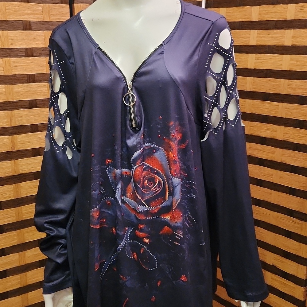 Custom nwot made bling stretch top